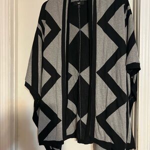 Mossimo Black and Gray Knitwear Poncho